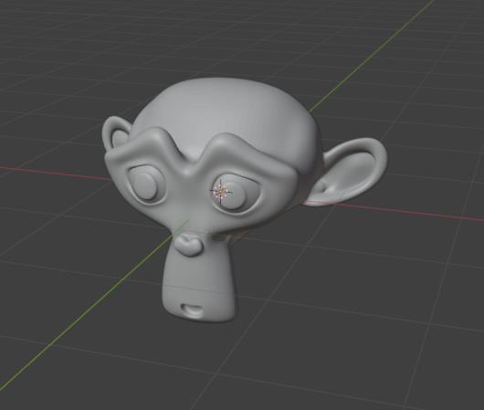 Tête de singe avec Subdivision Surface