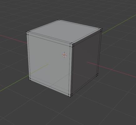 Cube avec des Loop Cuts près des arêtes